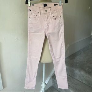 Citizens of Humanity Womens Light Pink Rocket High Rise Crop Skinny Jeans EUC 24